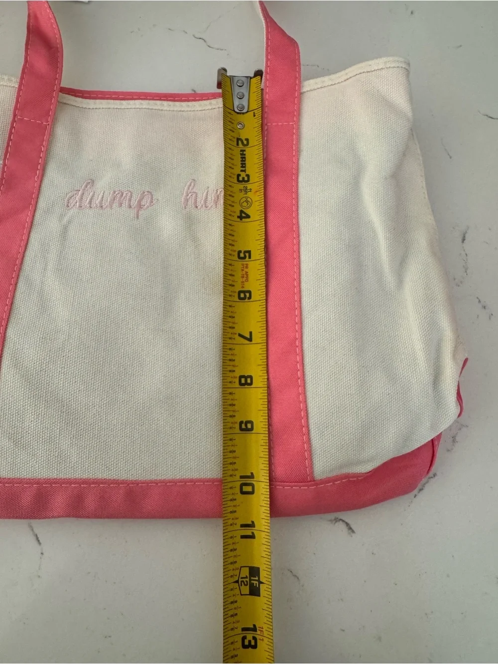 Dump Him Canvas Embroidered Tote Bag
